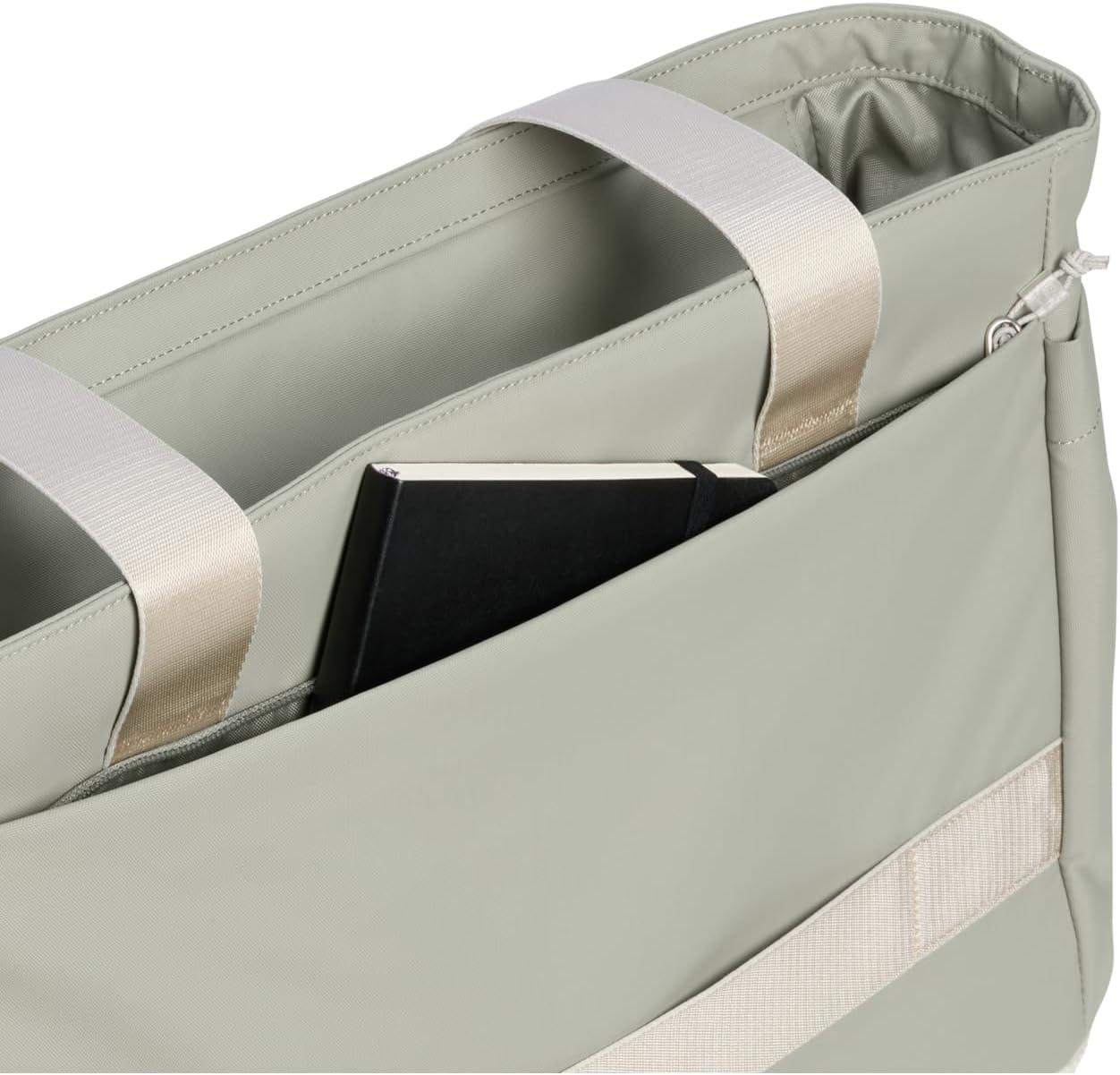 imageSTANLEY Vitalize Macro Method Tote Gym Work amp Travel Bag with Laptop Sleeve Expandable Bottom Compartment Tumbler amp Water Bottle Pockets Durable Recycled Fabric BlackSage Grey