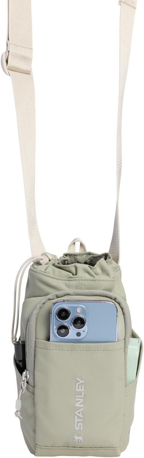 imageSTANLEY Vitalize Macro Method Tote Gym Work amp Travel Bag with Laptop Sleeve Expandable Bottom Compartment Tumbler amp Water Bottle Pockets Durable Recycled Fabric BlackSage Grey