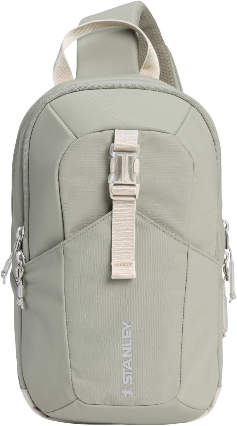 imageSTANLEY Vitalize Macro Method Tote Gym Work amp Travel Bag with Laptop Sleeve Expandable Bottom Compartment Tumbler amp Water Bottle Pockets Durable Recycled Fabric BlackSage Grey