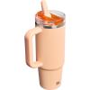 STANLEY Quencher ProTour Flip Straw Tumbler with Leakproof Lid | Built-In Straw & Handle | Cupholder Compatible for Travel | Insulated Stainless Steel Cup | BPA-Free(Orange Sherbet)