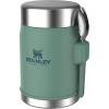 STANLEY Classic Food Jar and Spork 14 oz | Vacuum Insulated Food Container | Wide Mouth Screw On Lid | Packable for Travel | Stainless Steel with Leakproof Lid | BPA-Free | Spring Green(Spring Green)