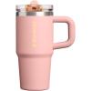 STANLEY Quencher ProTour Flip Straw Tumbler with Leakproof Lid | Built-In Straw & Handle | Cupholder Compatible for Travel | Insulated Stainless Steel Cup | BPA-Free(Peach Rose)