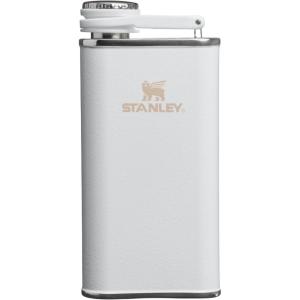Stanley Classic Easy Fill Wide Mouth Flask 8 oz | Leakproof Hip Flask | Hinge Connected Never Lose Cap | Insulated Stainless Steel Liquor Container | BPA-Free | Hammertone Frost(Hammertone Frost)